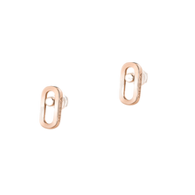  Pink Gold Diamond Earrings Gold Move Uno Stud Earrings