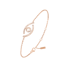  Pink Gold Diamond Bracelet Lucky Eye Pavé