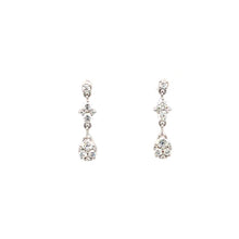  White gold diamond-set earrings