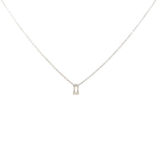 Baguette-cut diamond pendant necklace
