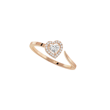  Pink Gold Diamond Ring Joy coeur 0.15-carat diamond