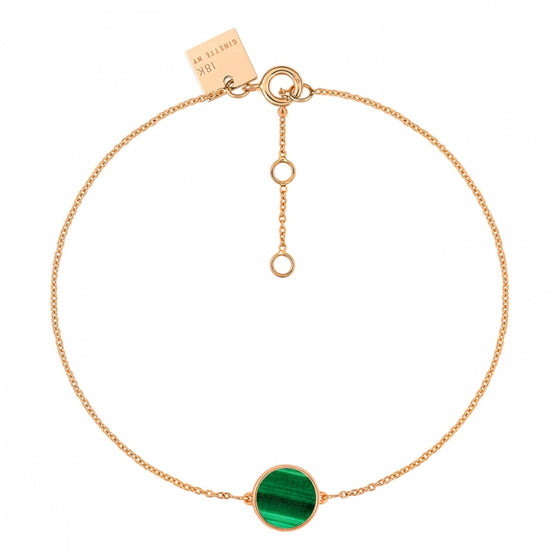 Rose gold bracelet malachite