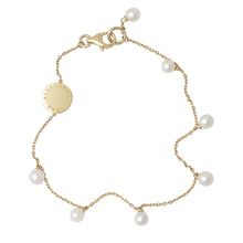  Love Affair Yellow Gold & White Pearl Bracelet