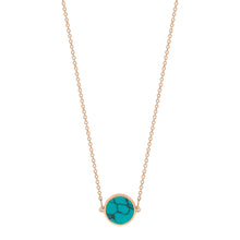  Ever mini turquoise disc necklace