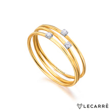  Le Carré 18 karat yellow gold ring