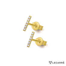  Le Carré 18 carat yellow gold earring. SOLD BY UNIT.