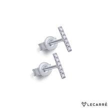  Le Carré 18 carat white gold earring. SOLD BY UNIT.