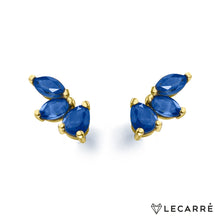  Le Carré 18 carat yellow gold earring. SOLD BY UNIT.
