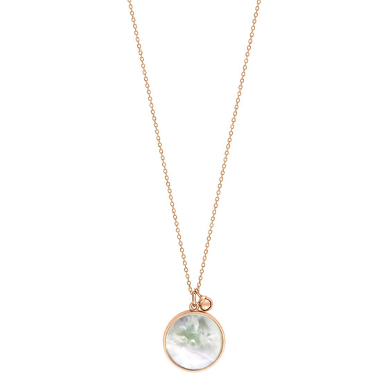 Maria white mother-of-pearl disc necklace