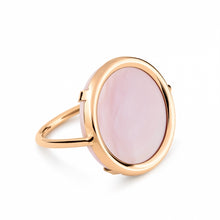  EVER pink mother-of-pearl disc ring