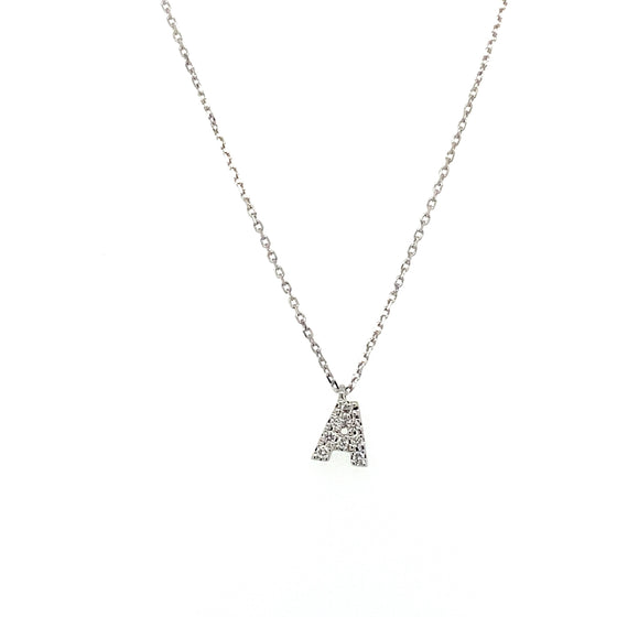 White Letter-A necklace