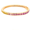 Pink gold bracelet multicolored sapphires