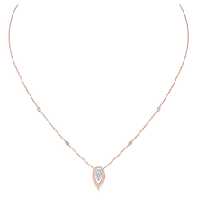  Collier Fiery 0,25ct Collier Diamant Or Rose