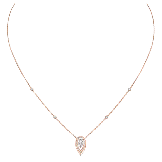 Fiery 0.25ct Pink Gold Diamond Necklace