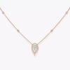 Fiery necklace, medium model Fiery 0.25-carat diamond necklace in pink gold