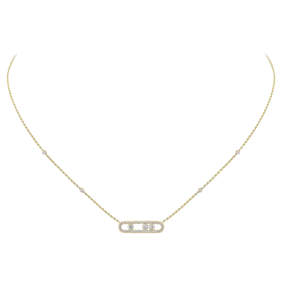 Collier pavé Baby Move Collier Diamant Or Jaune