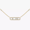Baby Move pavé necklace Yellow Gold Diamond Necklace