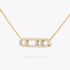 Baby Move pavé necklace Yellow Gold Diamond Necklace