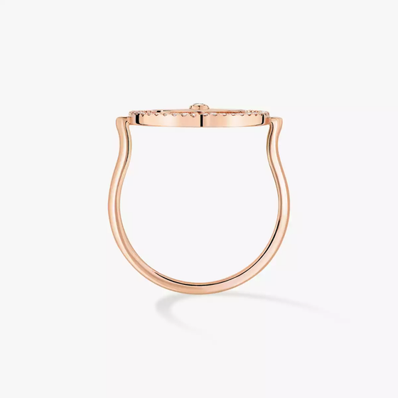 Lucky Move SM Pink Gold Diamond Ring