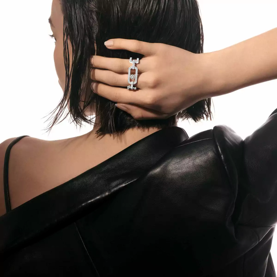 So Move 2 Finger Diamond Pavé Ring White Gold Diamond Ring