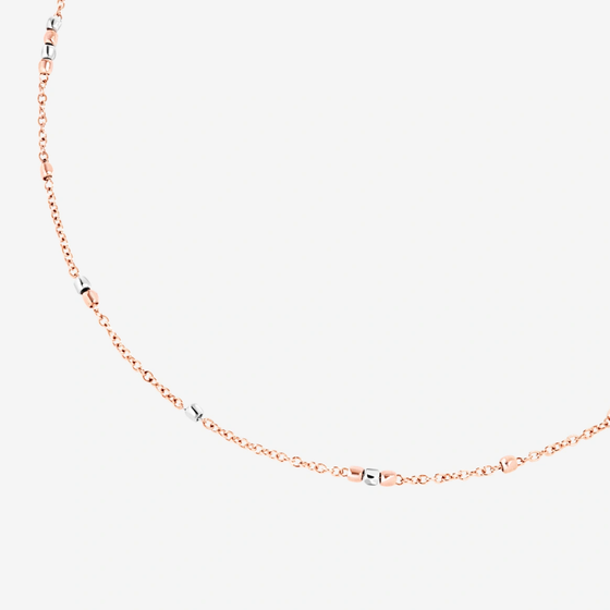 Rose Gold & Silver Mini Granelli Necklace