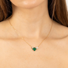 Necklace, Green Agate, Diamonds, Mother Of Pearl, Yellow Gold