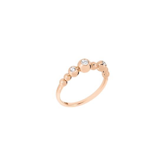 Rose Gold & White Diamond Bollicine Ring