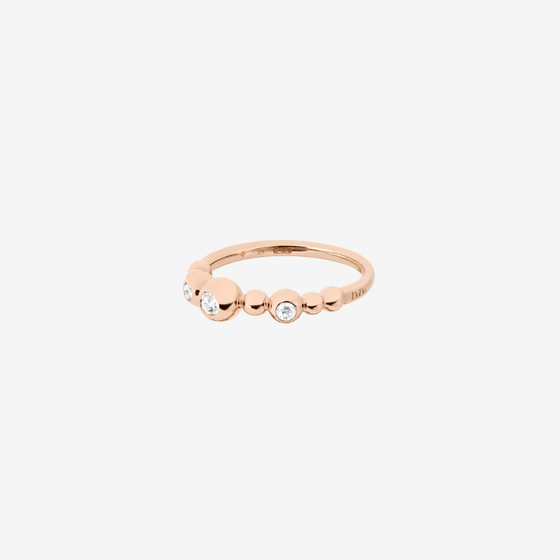 Rose Gold & White Diamond Bollicine Ring