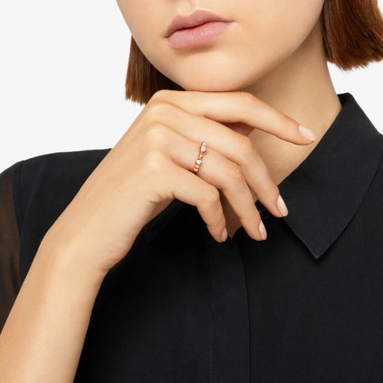 Rose Gold & White Diamond Bollicine Ring