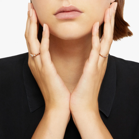 Rose Gold & White Diamond Bollicine Ring