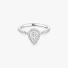 Bague solitaire Joy taille poire, moyen modèle