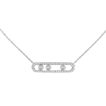  White Gold Diamond Necklace Move Pavé