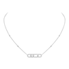 Move Pavé White Gold Diamond Necklace