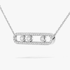 Move pavé necklace White Gold Diamond Necklace