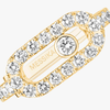Move Uno pavé clip earring Move Uno 18-karat yellow gold clip earring with brilliant-cut diamonds and one moving diamond.