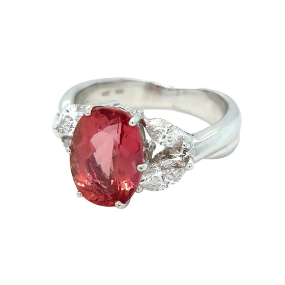 Bague Topaze Impériale & Diamants