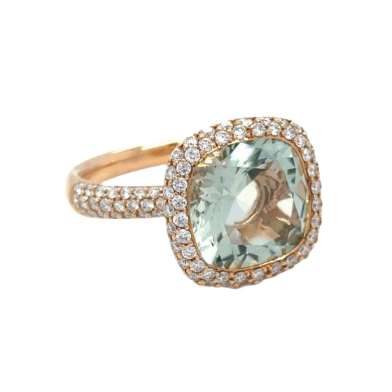 Quartz & Diamonds Ring