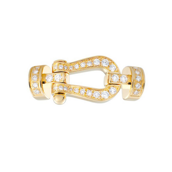 YELLOW GOLD FORCE 10 PAVE, MEDIUM BUCKLE