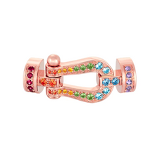  ROSE GOLD FORCE 10 MULTISTONES, MEDIUM BUCKLE