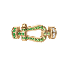  YELLOW GOLD FORCE 10 WITH EMERALDS, MEDIUM BUCKLE