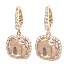  Morganite & Diamonds Earrings