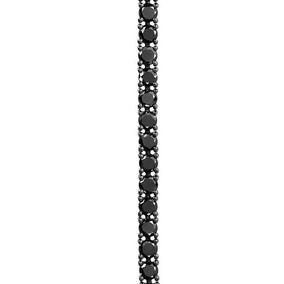 WHITE GOLD BLACK DIAMOND LINE BRACELET FOR LARGE BUCKLE