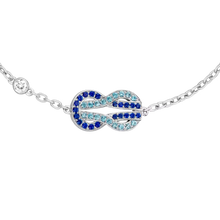  WHITE GOLD CHANCE INFNIE WITH DIAMONDS, SAPPHIRES AND TOPAZES BRACELET