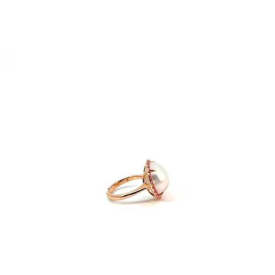 Pearl & Pink Sapphires Ring