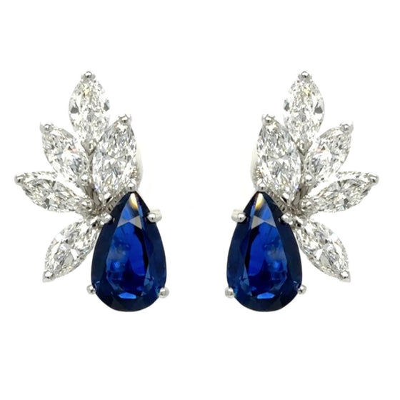 Sapphires and Diamonds Earrings