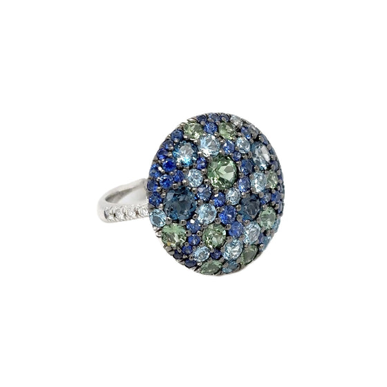 Bague Tourmalines, Topazes & Saphirs