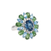Bague Topazes & Tsavorites