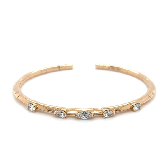 Multi Shaped Diamonds Bangle
