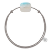 Bracelet, Rainbow Moonstone, Grey Mouse Cord