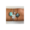 Bracelet, Rainbow Moonstone, Grey Mouse Cord